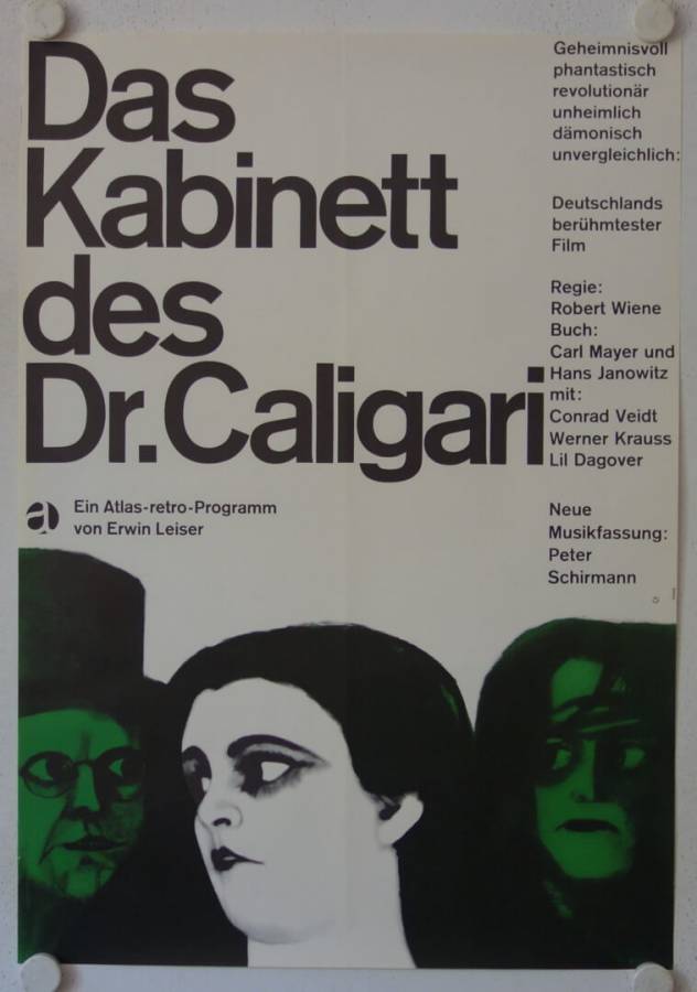 Das Kabinett des Dr. Caligari originales deutsches Filmplakat (R60s)